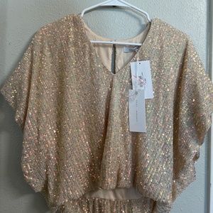 Shimmery champagne top